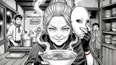 Panel 4 of "The Last Bowl", an AI-generated manga comic