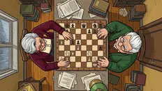 Panel 3 of "The Last Deliberate Draw", an AI-generated comic comic